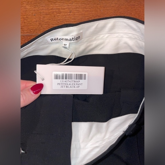 New! Reformation Alex Petites my Pant in Black 🖤 6P NWT! - Picture 13 of 16